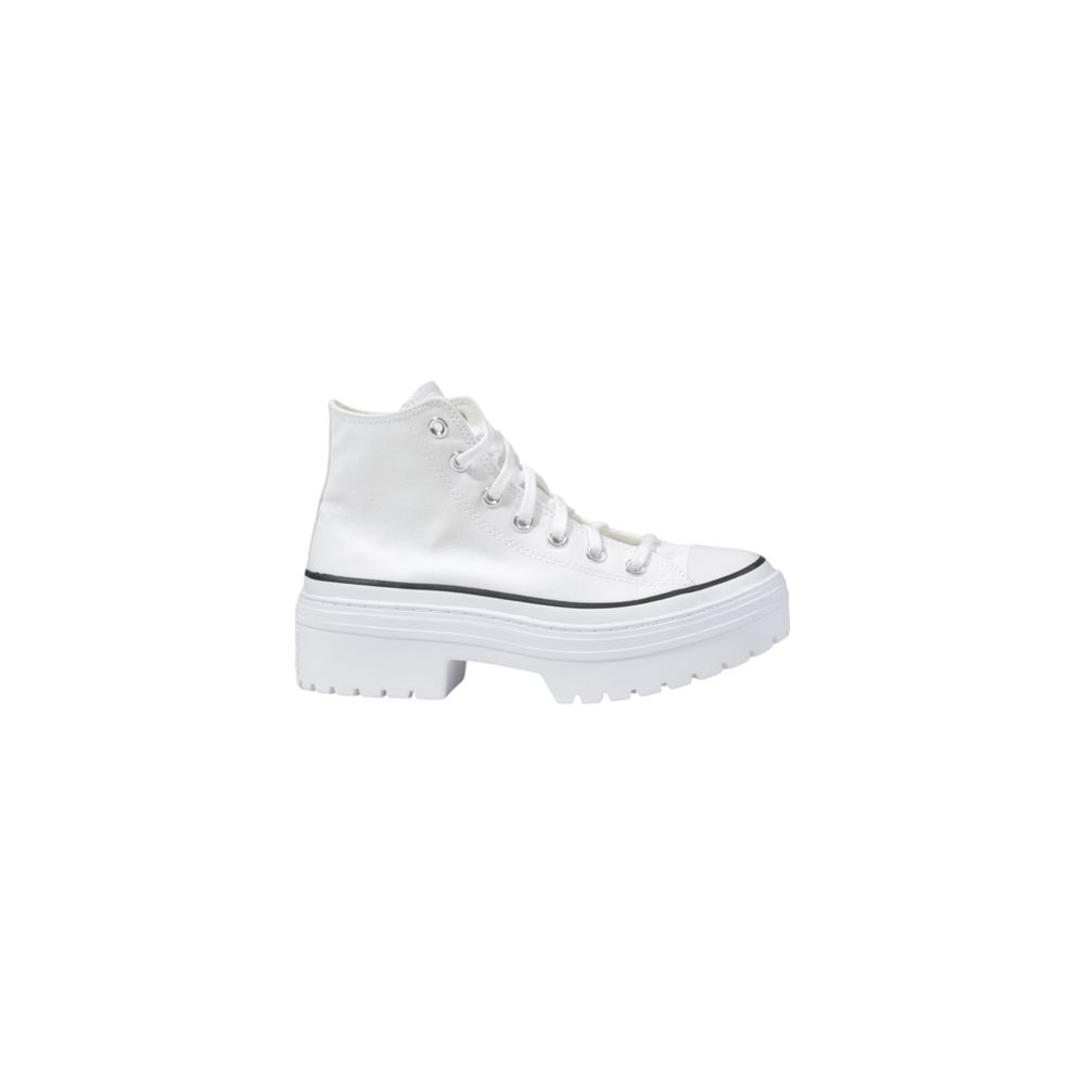 Converse Weiße Stoff-Sneaker mit dicker Sohle