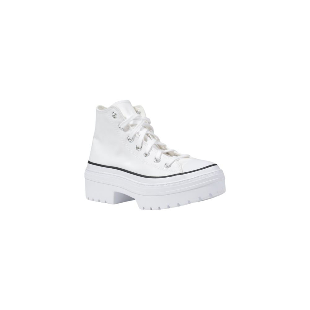 Converse Weiße Stoff-Sneaker mit dicker Sohle