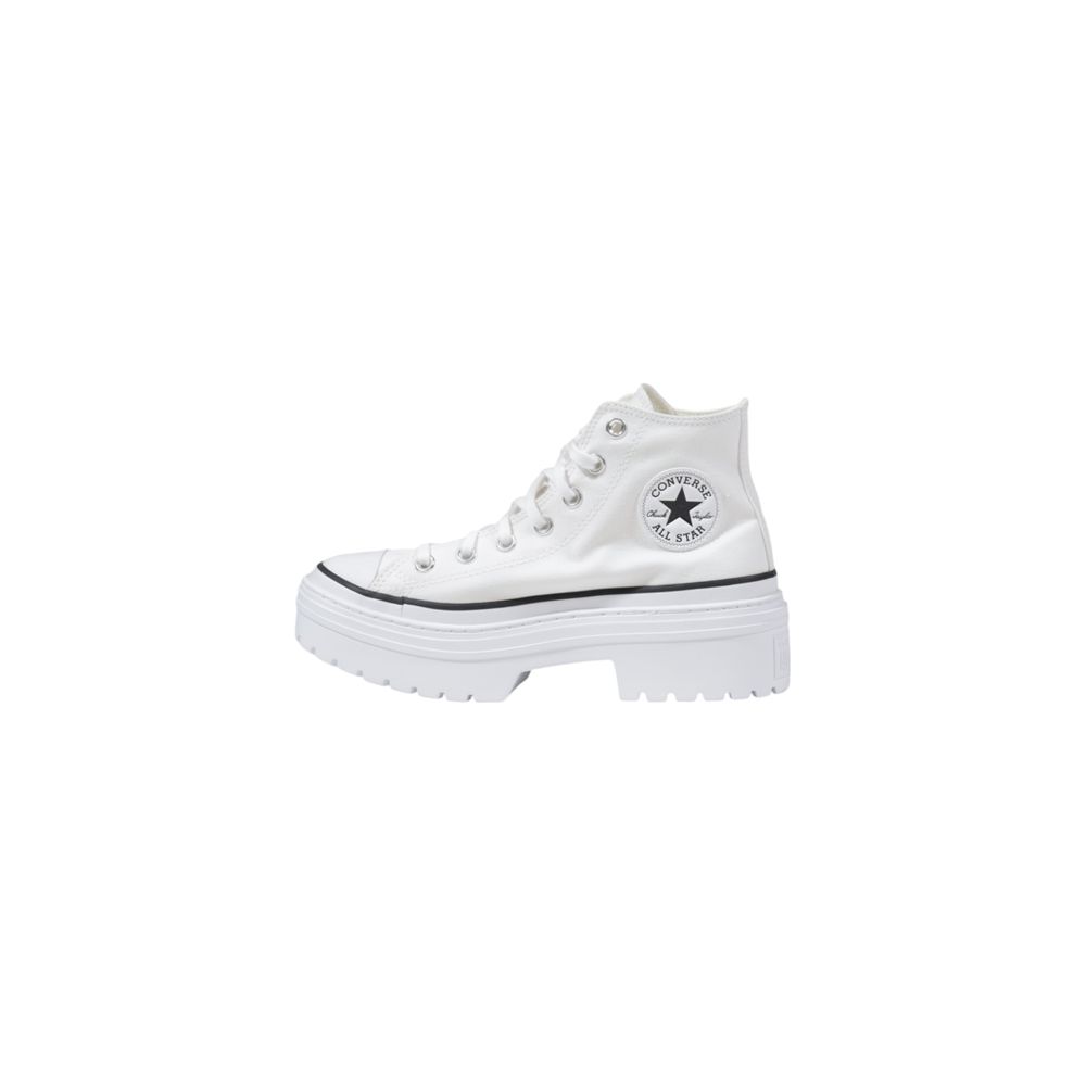 Converse Weiße Stoff-Sneaker mit dicker Sohle