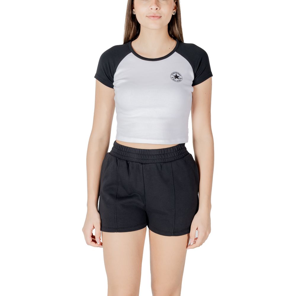 Converse Baumwoll-T-Shirt in Schwarz und Weiß
