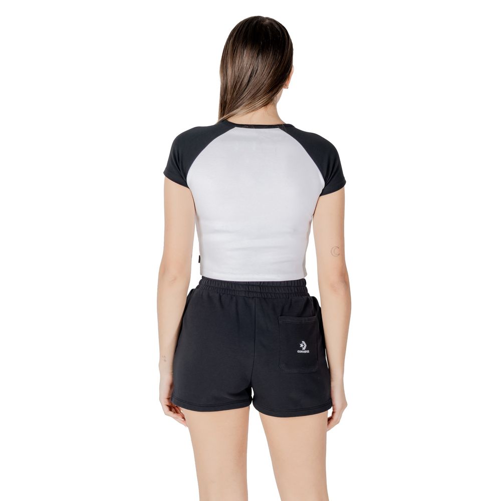 Converse Baumwoll-T-Shirt in Schwarz und Weiß