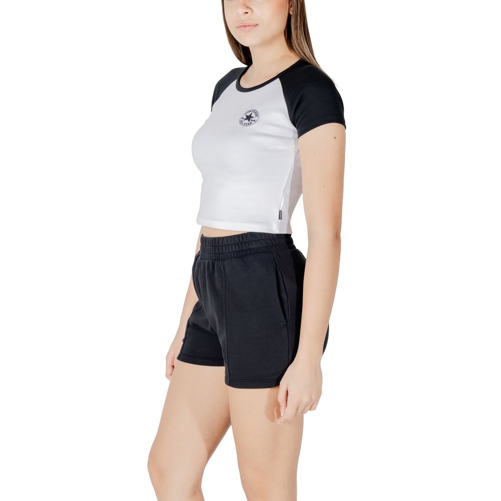 Converse Baumwoll-T-Shirt in Schwarz und Weiß