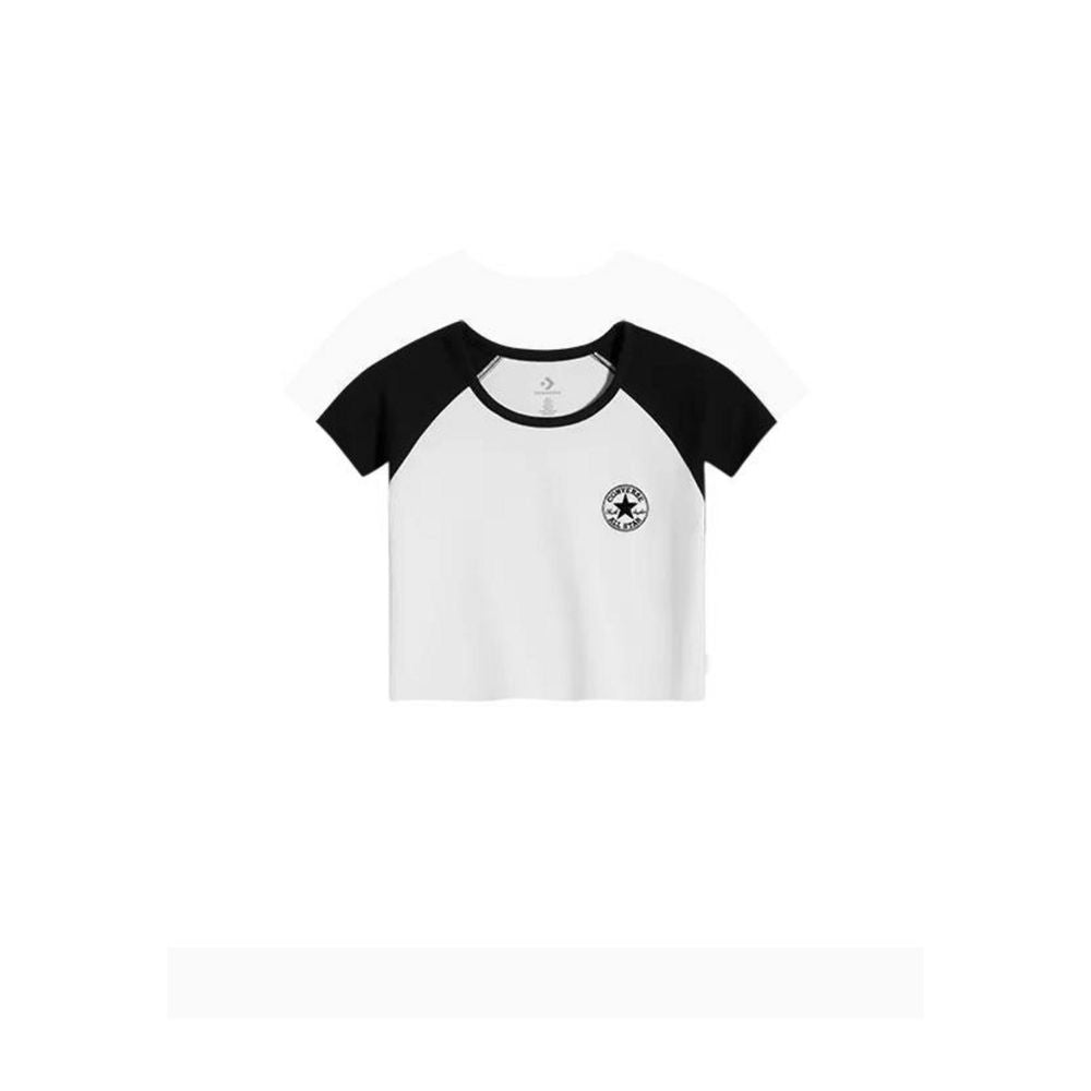 Converse Baumwoll-T-Shirt in Schwarz und Weiß