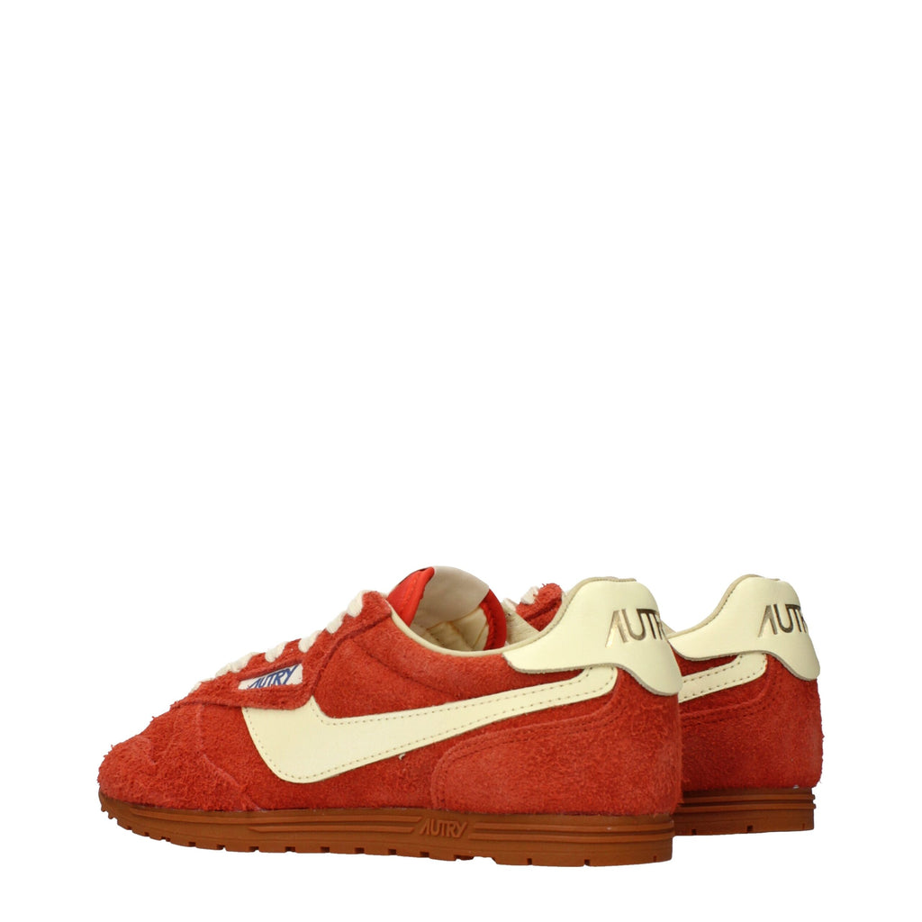 Autry Orangefarbene Wildleder-Sneaker