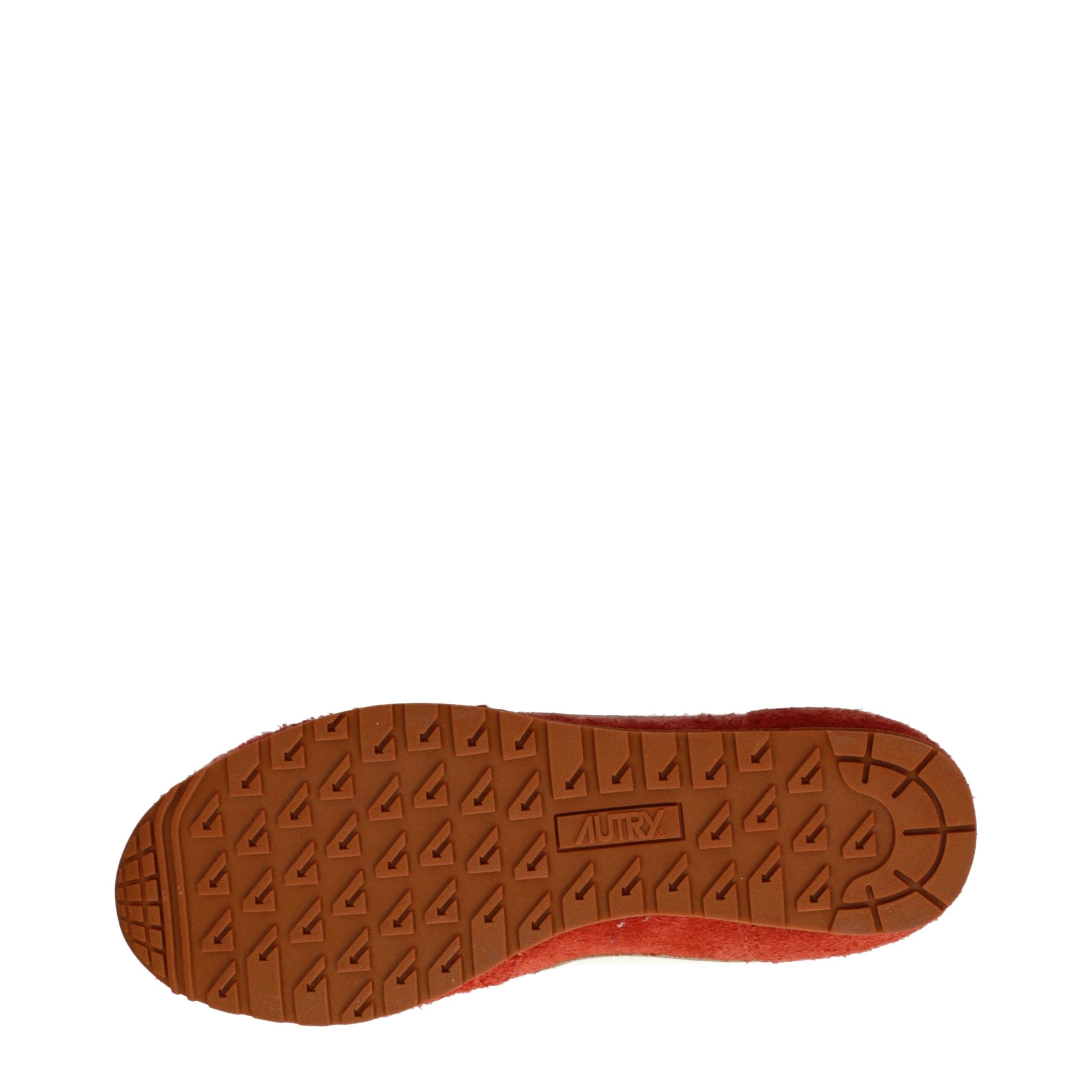 Autry Orangefarbene Wildleder-Sneaker