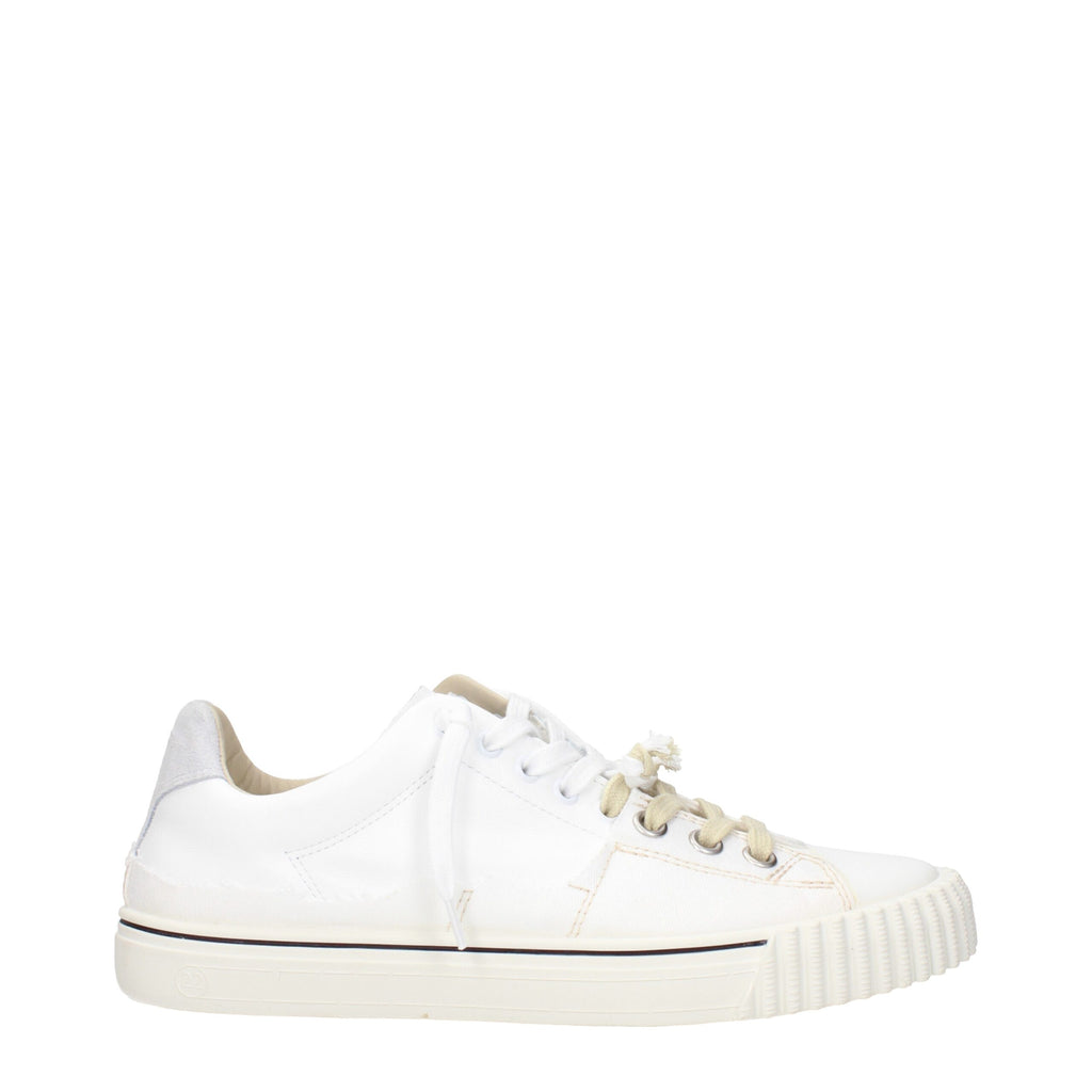 Maison Margiela Weiße Low-Top-Sneaker aus Leder
