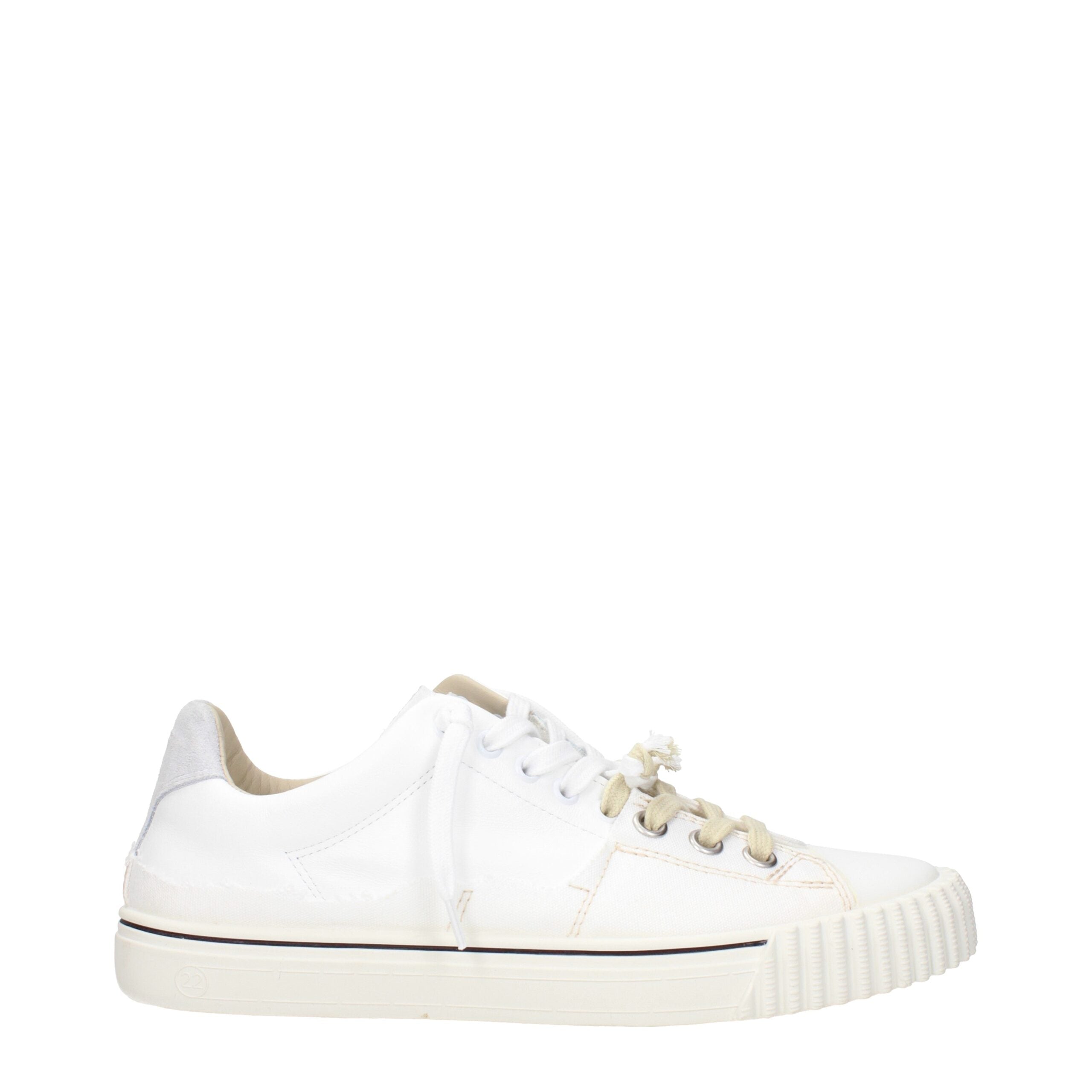 Maison Margiela Weiße Low-Top-Sneaker aus Leder