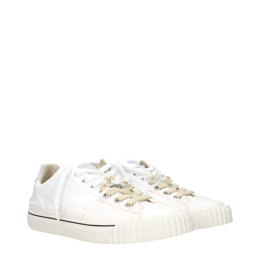 Maison Margiela Weiße Low-Top-Sneaker aus Leder