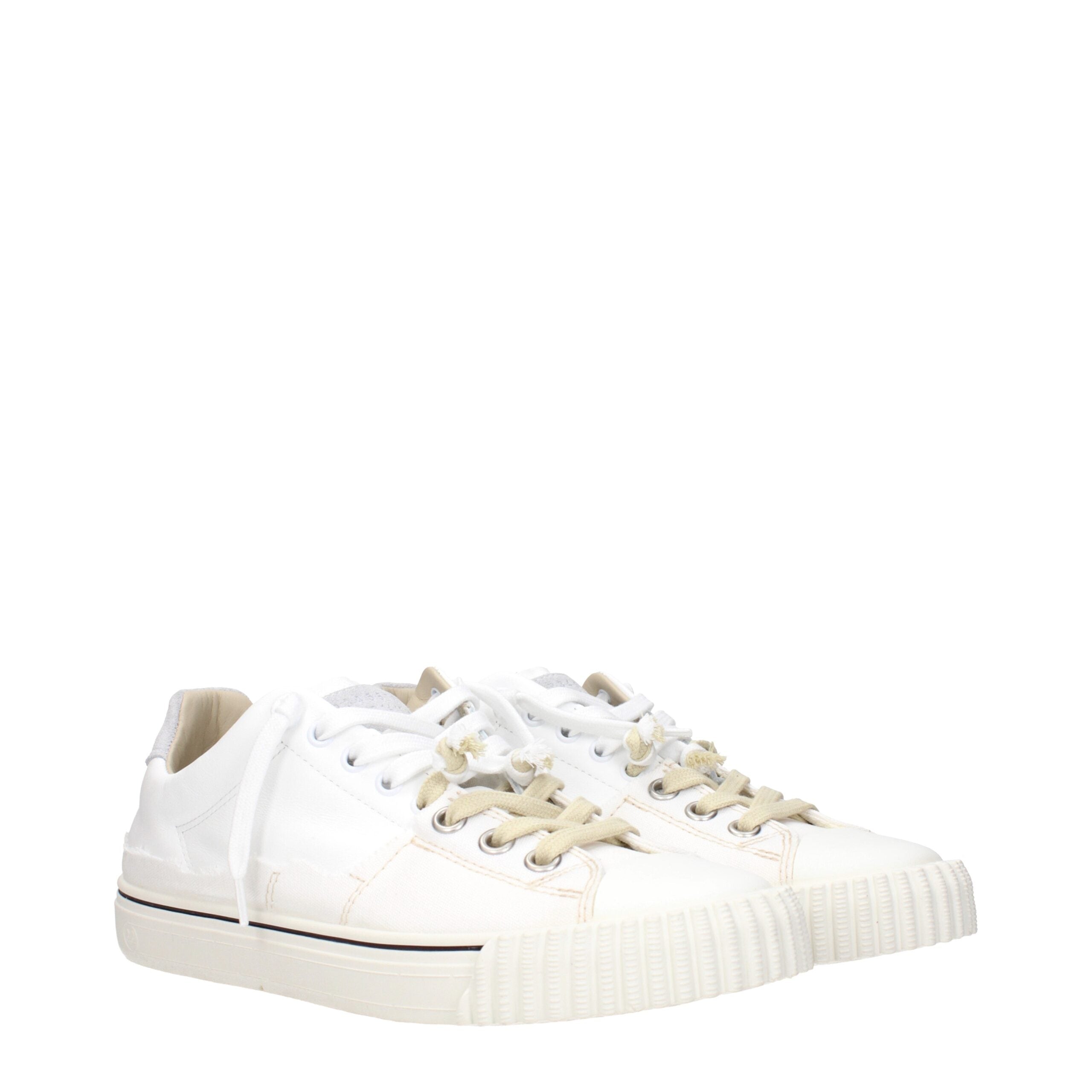 Maison Margiela Weiße Low-Top-Sneaker aus Leder