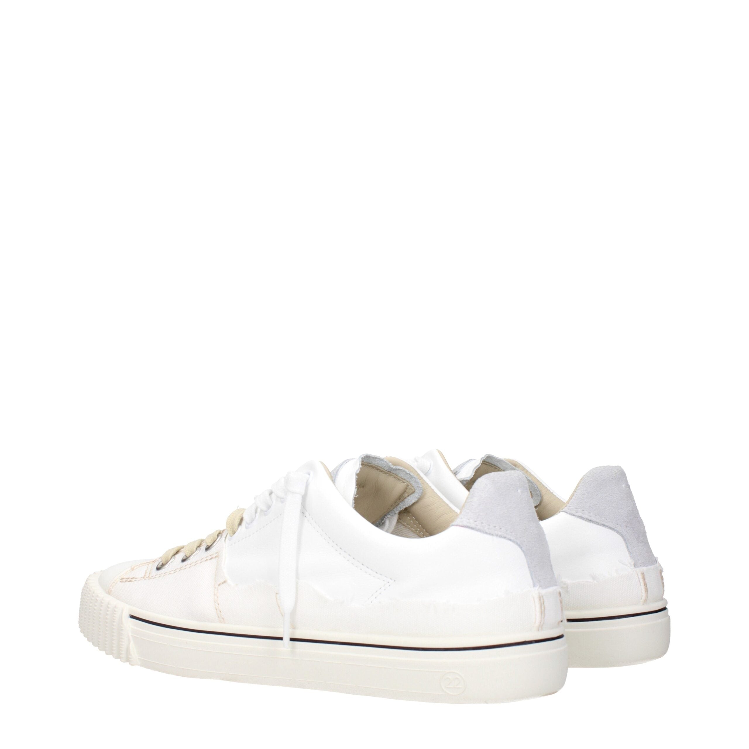Maison Margiela Weiße Low-Top-Sneaker aus Leder
