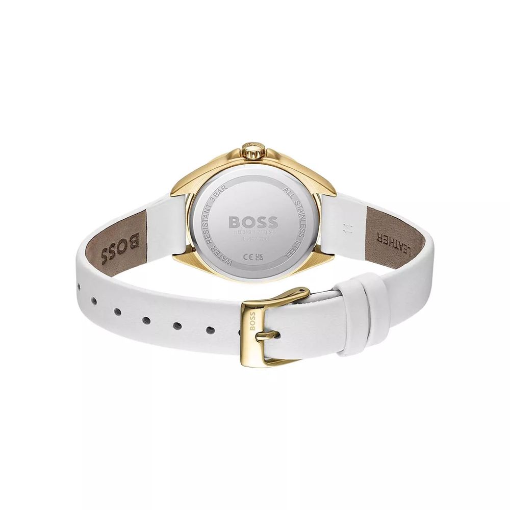 Hugo Boss Weiße Edelstahl-Armbanduhr