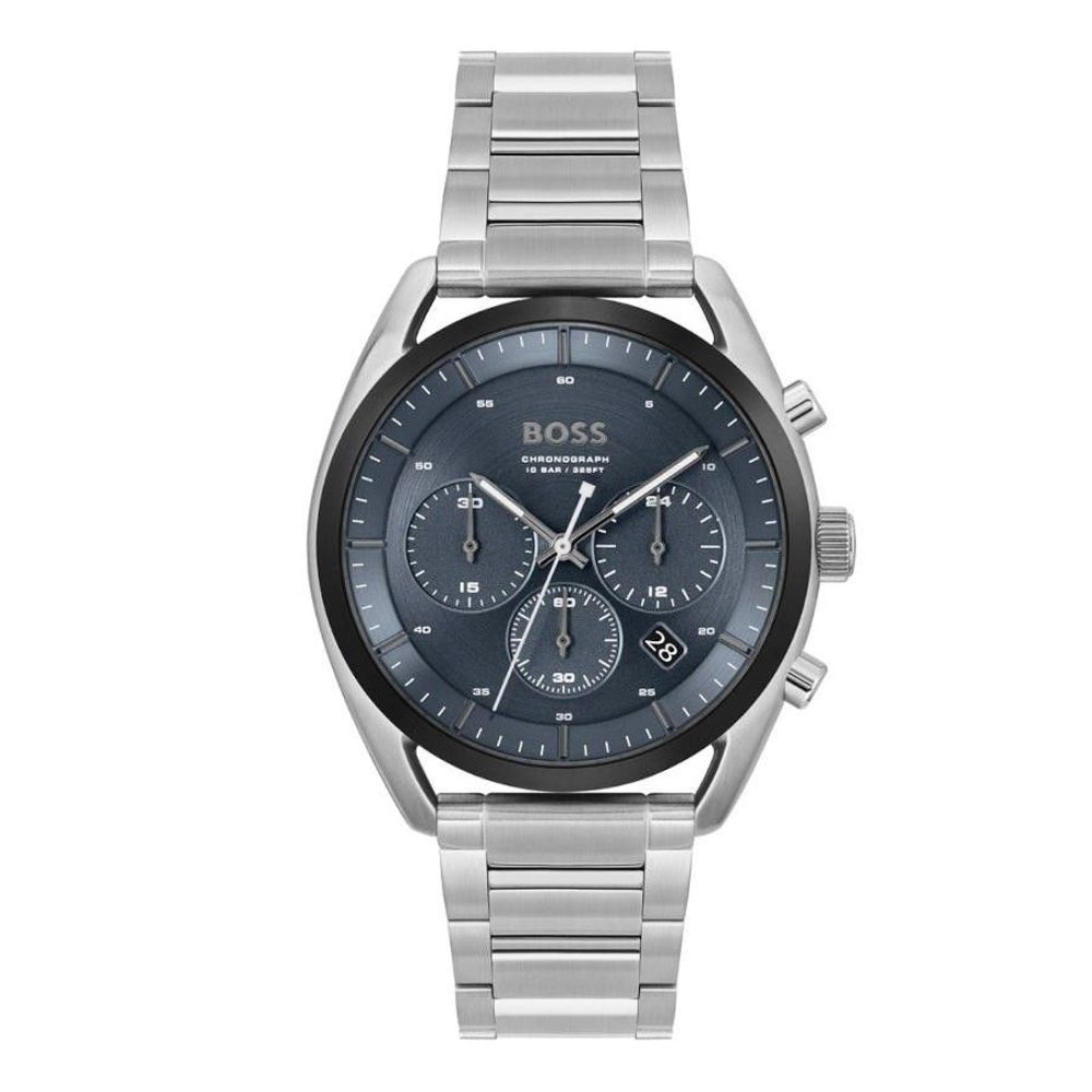 Hugo Boss Edelstahl-Armbanduhr in Grau