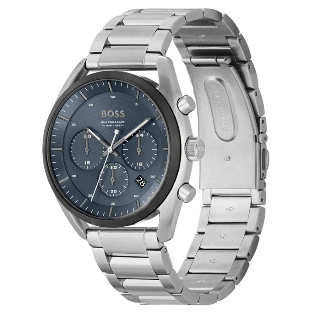 Hugo Boss Edelstahl-Armbanduhr in Grau