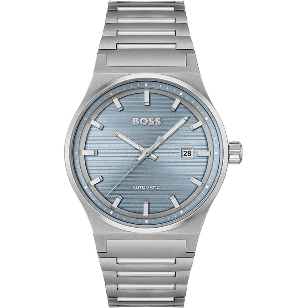 Hugo Boss Elegant Automatic Watch in Gray Stainless Steel