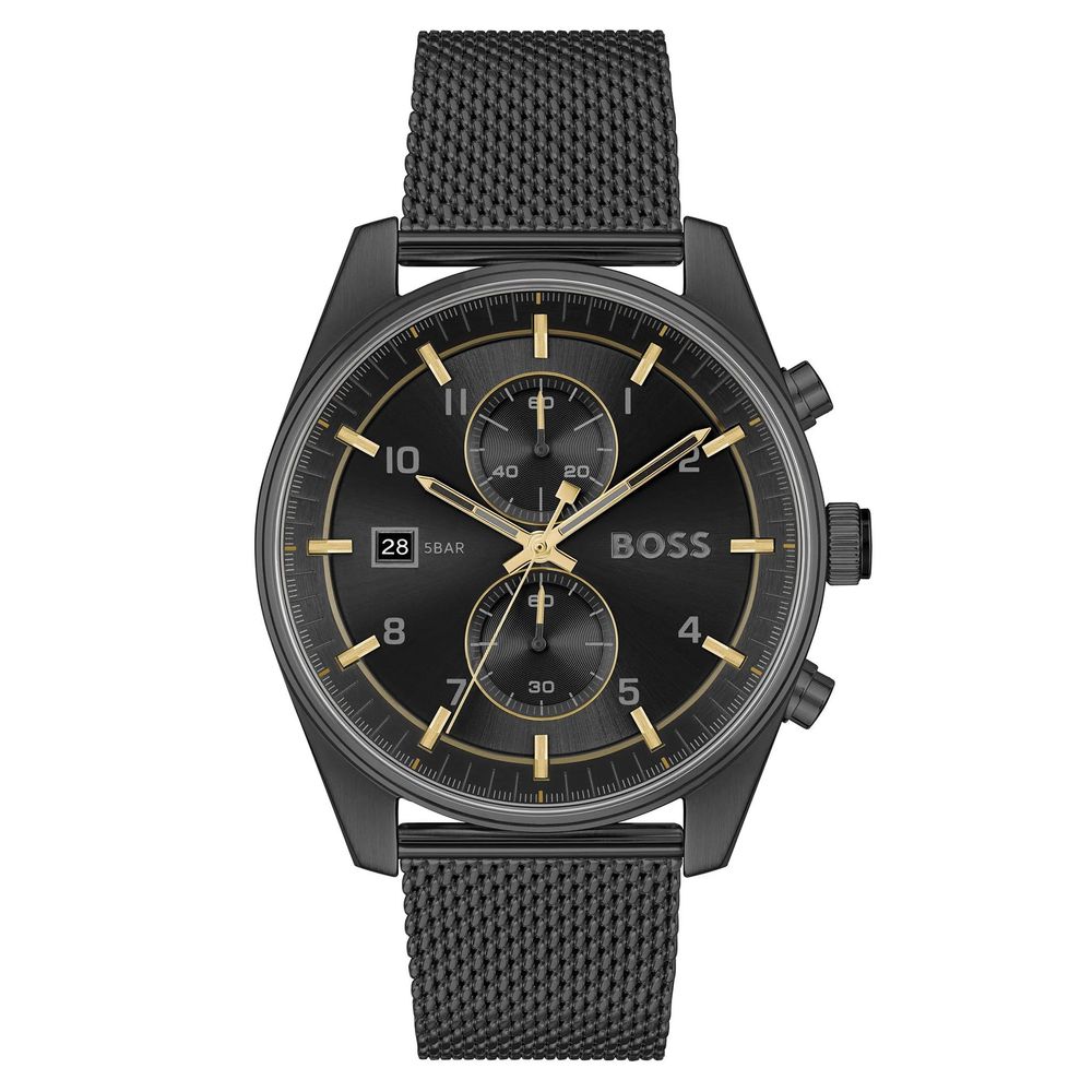 Hugo Boss Schwarze Edelstahl-Dresswatch