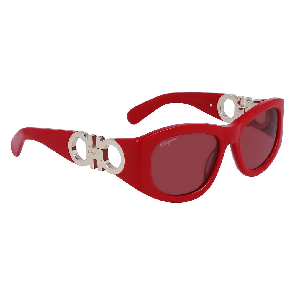 Ferragamo red acetate sunglasses