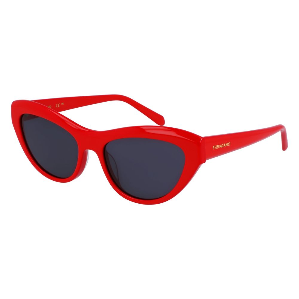 Red Acetate Ferragamo Sunglasses
