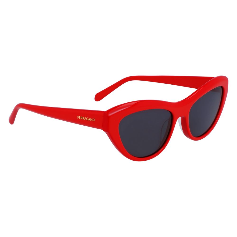 Red Acetate Ferragamo Sunglasses