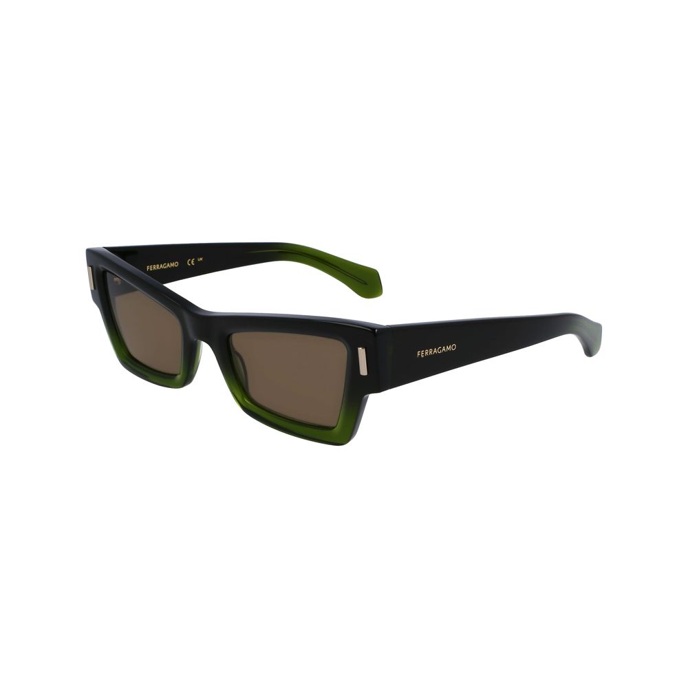 Ferragamo Grüne Sonnenbrille aus Acetat