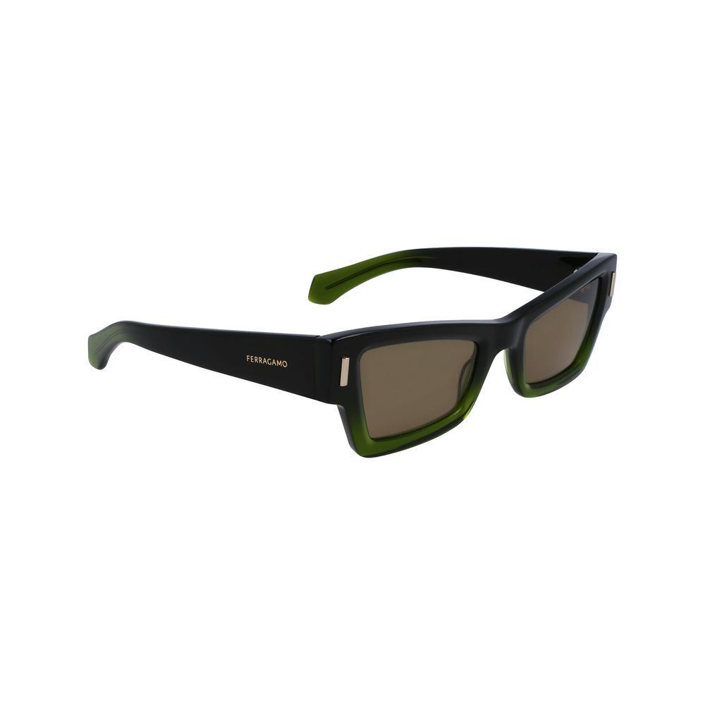 Ferragamo Grüne Sonnenbrille aus Acetat