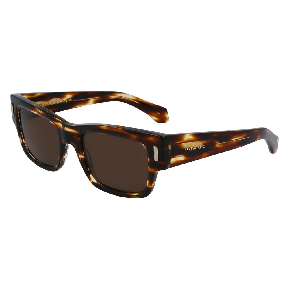 Ferragamo Braune Sonnenbrille aus Acetat