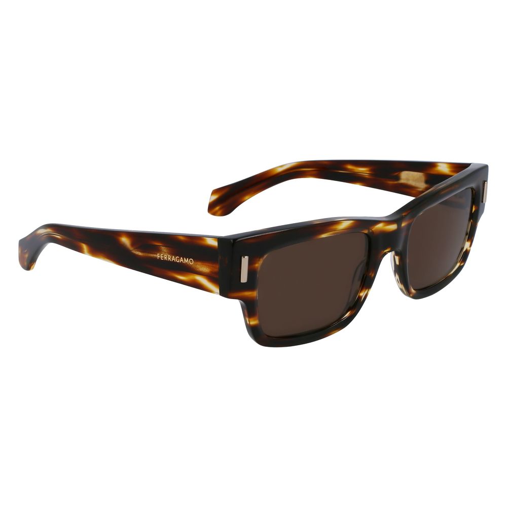 Ferragamo Braune Sonnenbrille aus Acetat