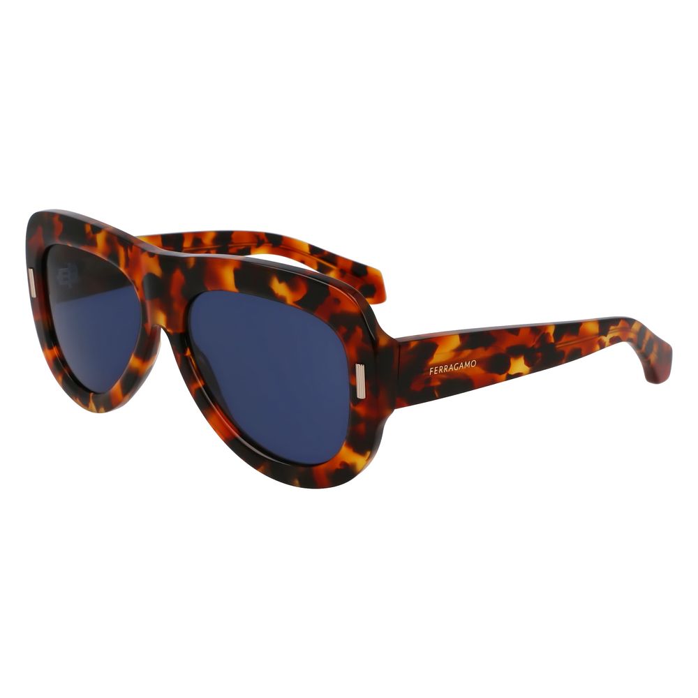 Ferragamo Braune Sonnenbrille aus Acetat