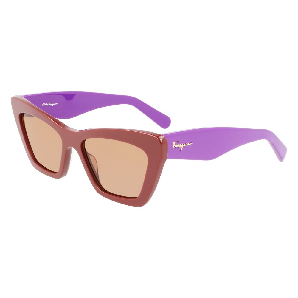 Ferragamo Braune Sonnenbrille aus Acetat