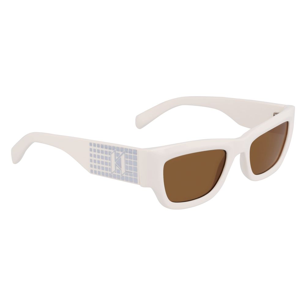 Karl Lagerfeld Weiße Injected Sonnenbrille