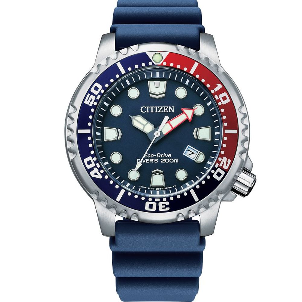 Citizen Blaue Sportuhr aus Gummi