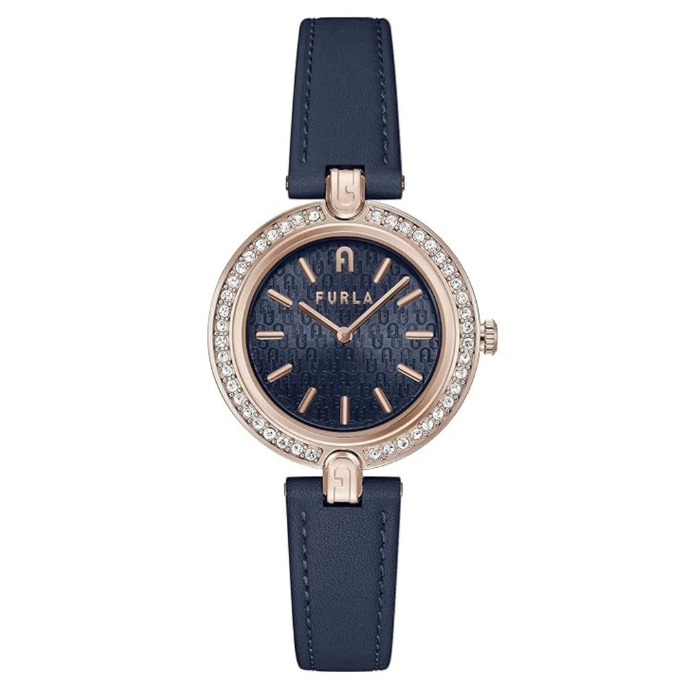 Furla Blue Leather Wristwatch