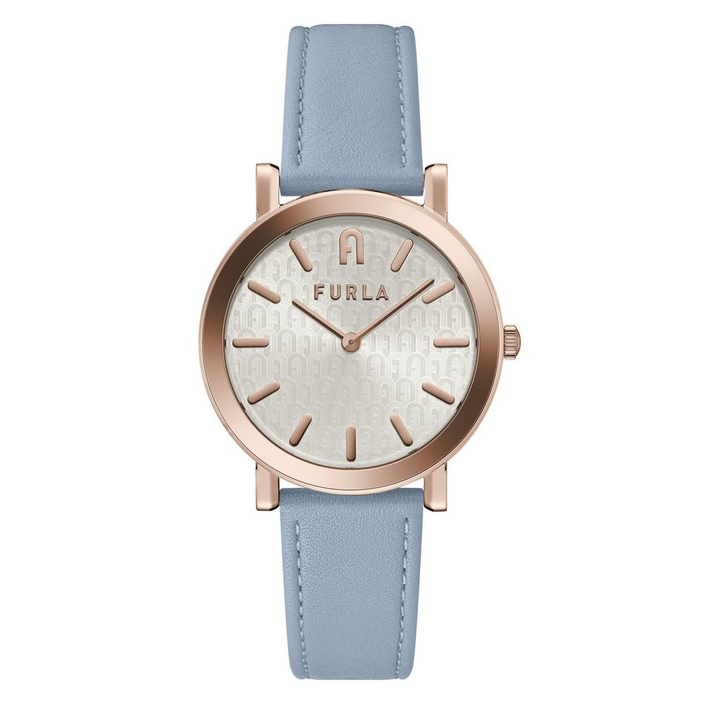 Furla Blaue Leder Armbanduhr
