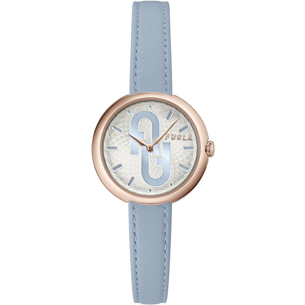 Furla Blaue Leder Armbanduhr