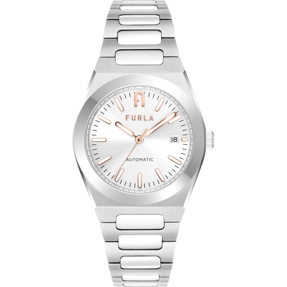 Furla Elegant Automatic Watch in Gray Stainless Steel