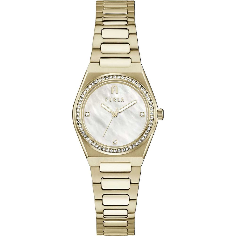 Furla Goldfarbene Edelstahl-Dresswatch
