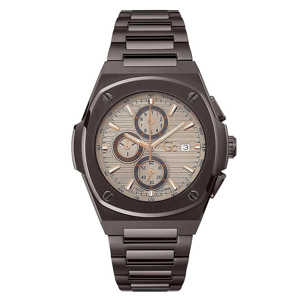 GC Elegante Edelstahl-Armbanduhr in Grau