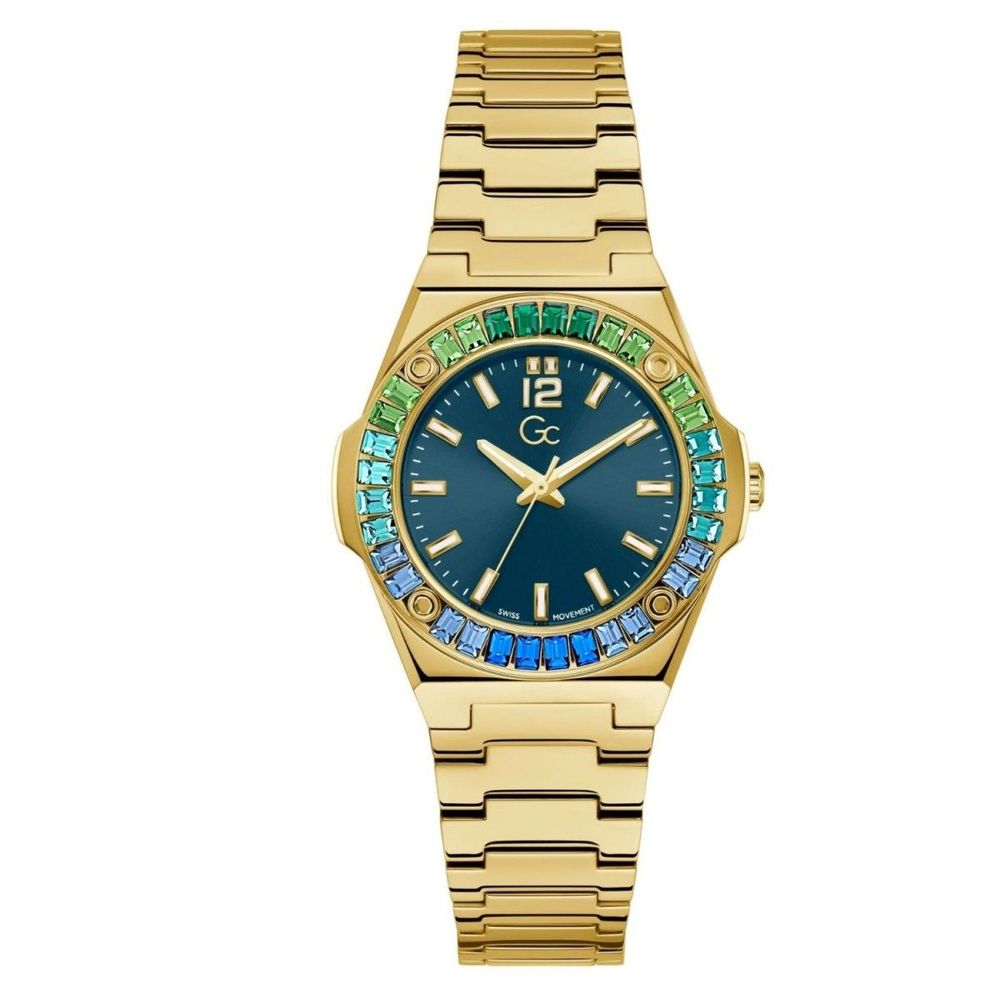 GC Goldene Edelstahl-Armbanduhr