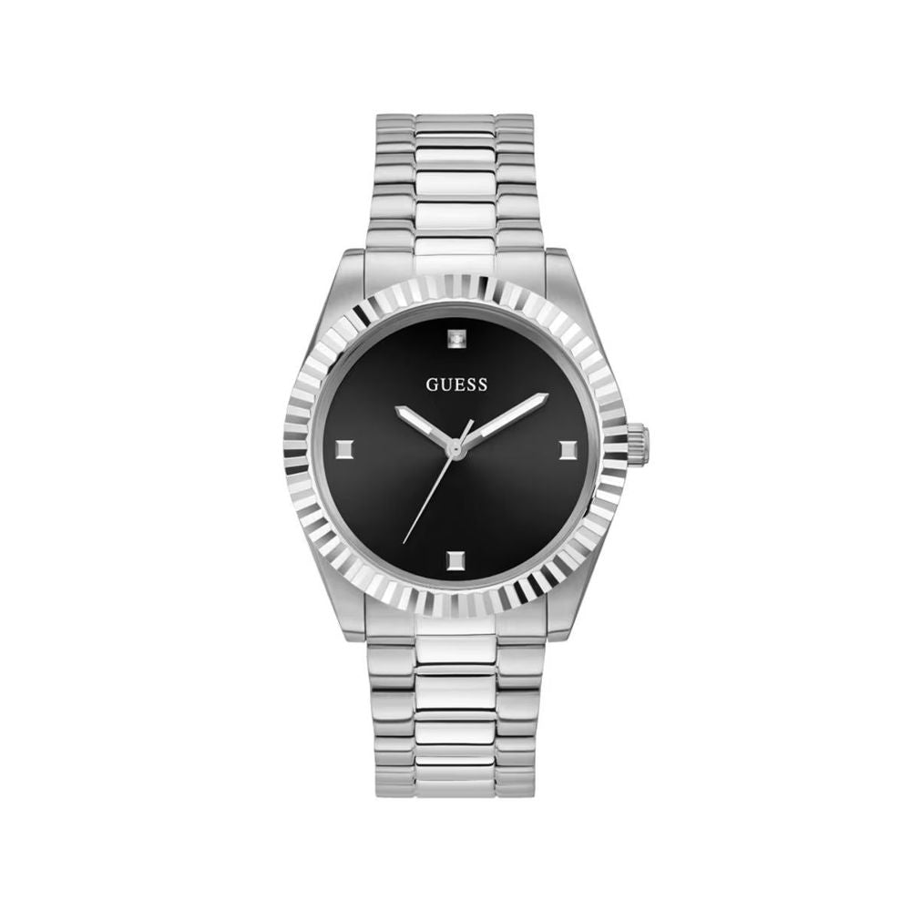Guess Graue Edelstahl-Dresswatch