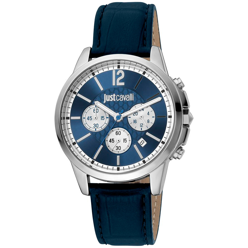 Just Cavalli Black Leather Wristwatch