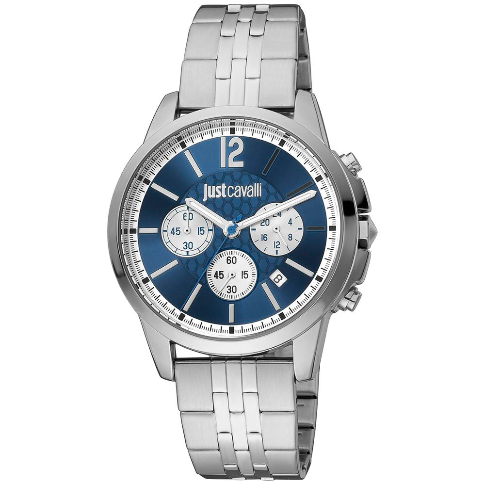 Just Cavalli Elegante Edelstahl-Armbanduhr in Grau