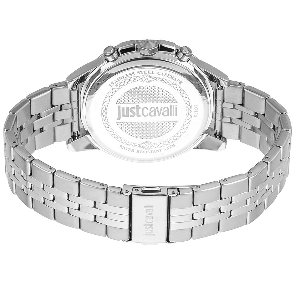 Just Cavalli Elegante Edelstahl-Armbanduhr in Grau