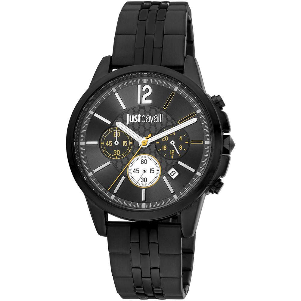 Just Cavalli Schwarze Edelstahl-Dress-Watch