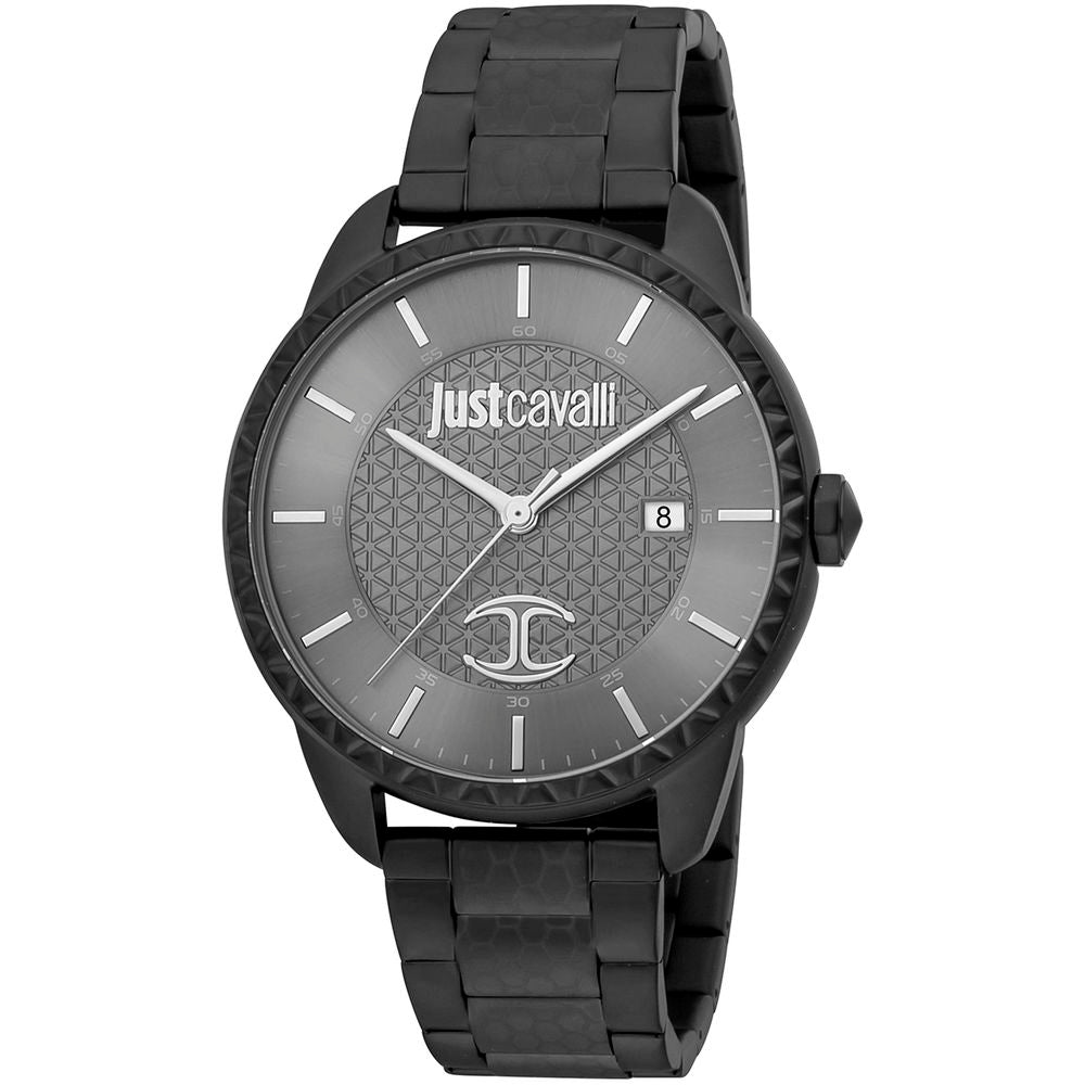 Just Cavalli Elegant Men's Watch in Black Stainless Steel