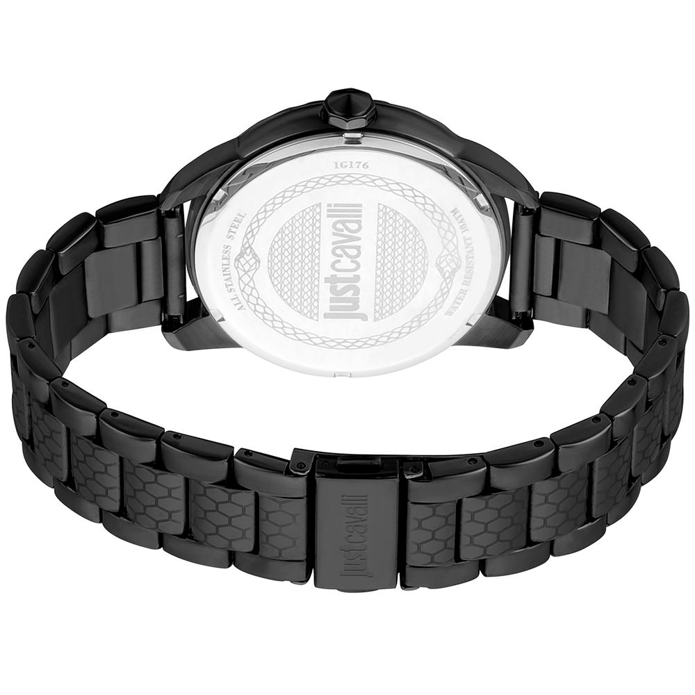 Just Cavalli Elegant Men's Watch in Black Stainless Steel
