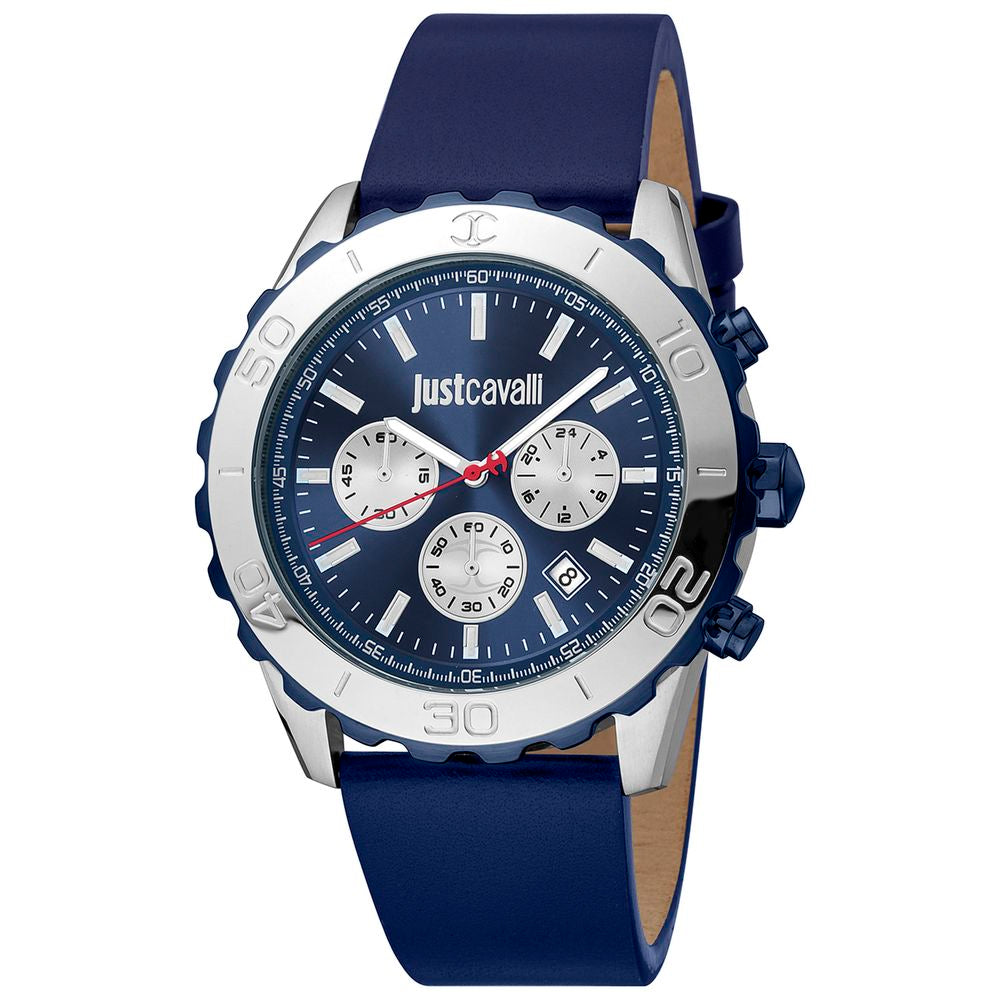 Just Cavalli Sporty Blue Leather Watch