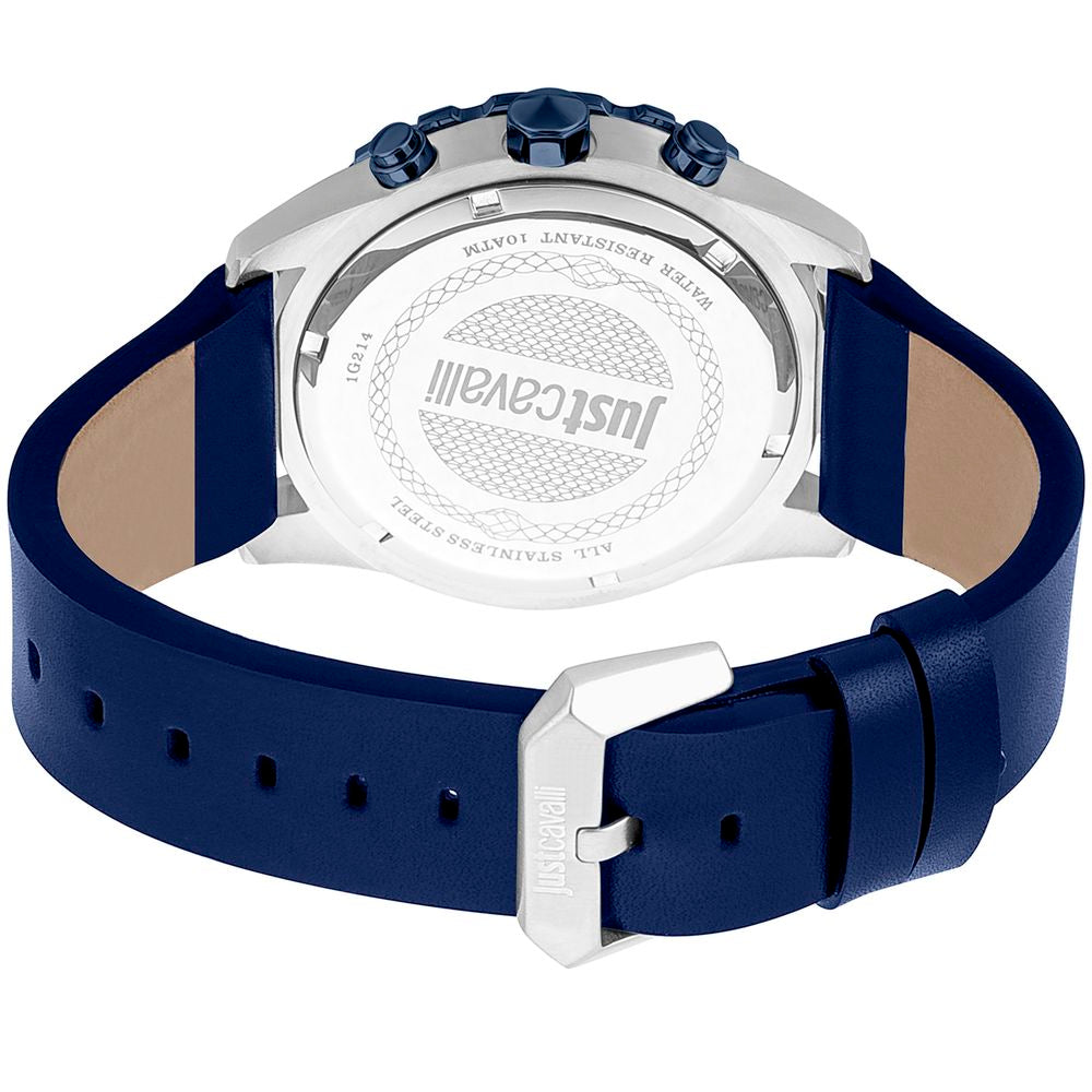 Just Cavalli Sporty Blue Leather Watch