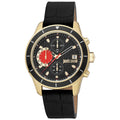 Just Cavalli Schwarze Leder-Dress-Watch