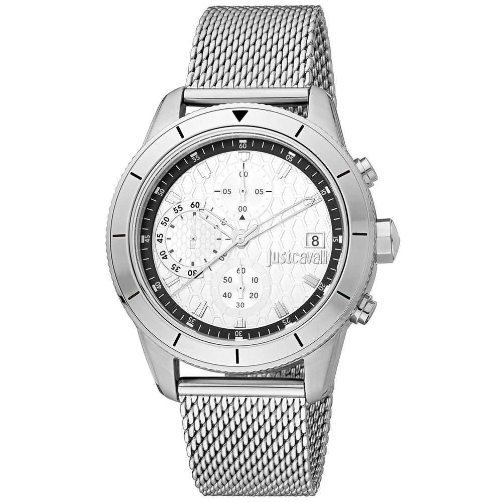 Just Cavalli Elegant Stainless Steel Wristwatch in Grey