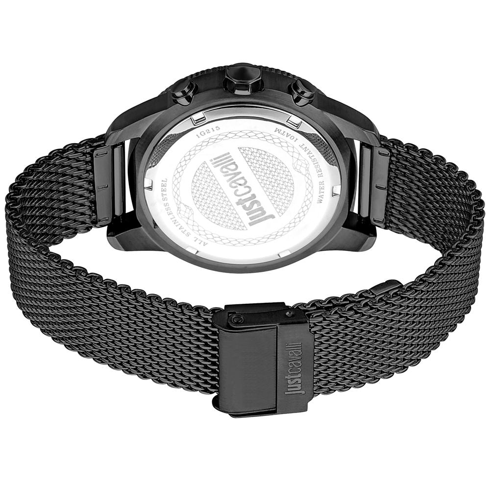 Just Cavalli Sporty Stainless Steel Wristwatch in Black