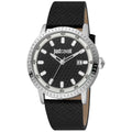 Just Cavalli Black Leather Wristwatch